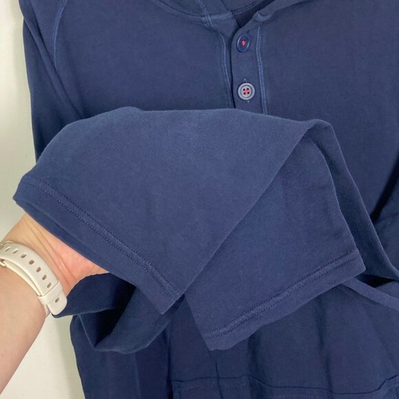 NEW Rhone Bolina Henley Hoodie Blue Size XLarge 2021 Lightweight Hooded Hood XL - Picture 11 of 12